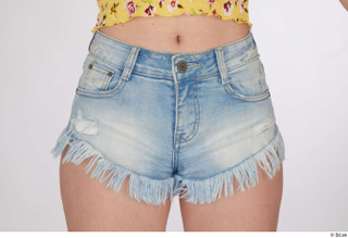 Lilly Bella blue jeans shorts casual dressed hips 0001.jpg